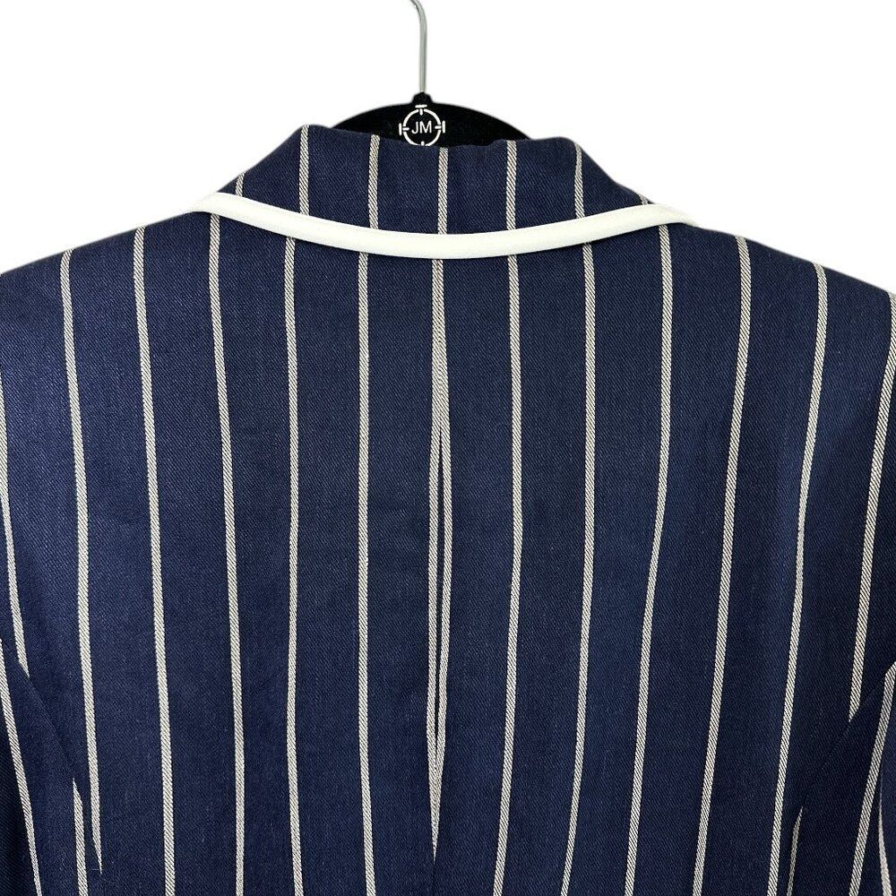 Carlisle Collection Linen Blend Jacket Captain Nautical Luxe Sz6 Tailored Blazer - Picture 10 of 16